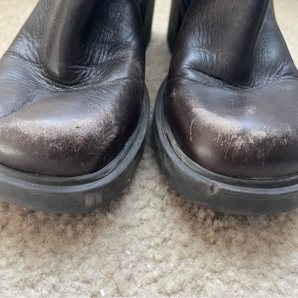 Calvin Klein | Ankle Chunky Brown Boots - Picture 3 of 11